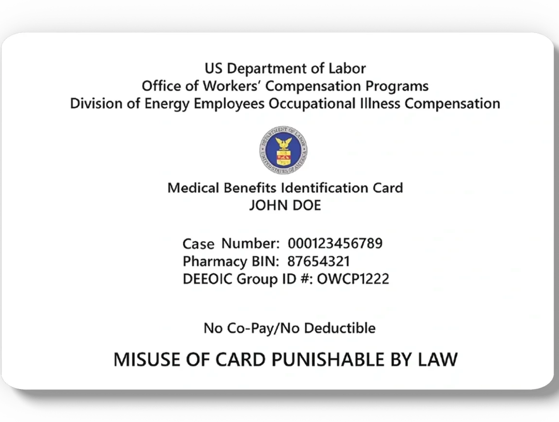 DEEOIC Medical Benefits Identification Card